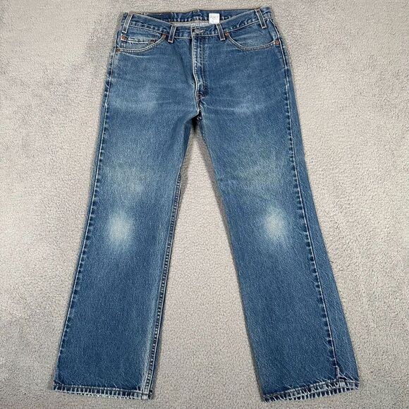 Vtg Levis Jeans‎ Mens 36x30 (Fits 33x29) 517 Bootcut Denim Faded Wash Blue Y2K - Picture 1 of 9